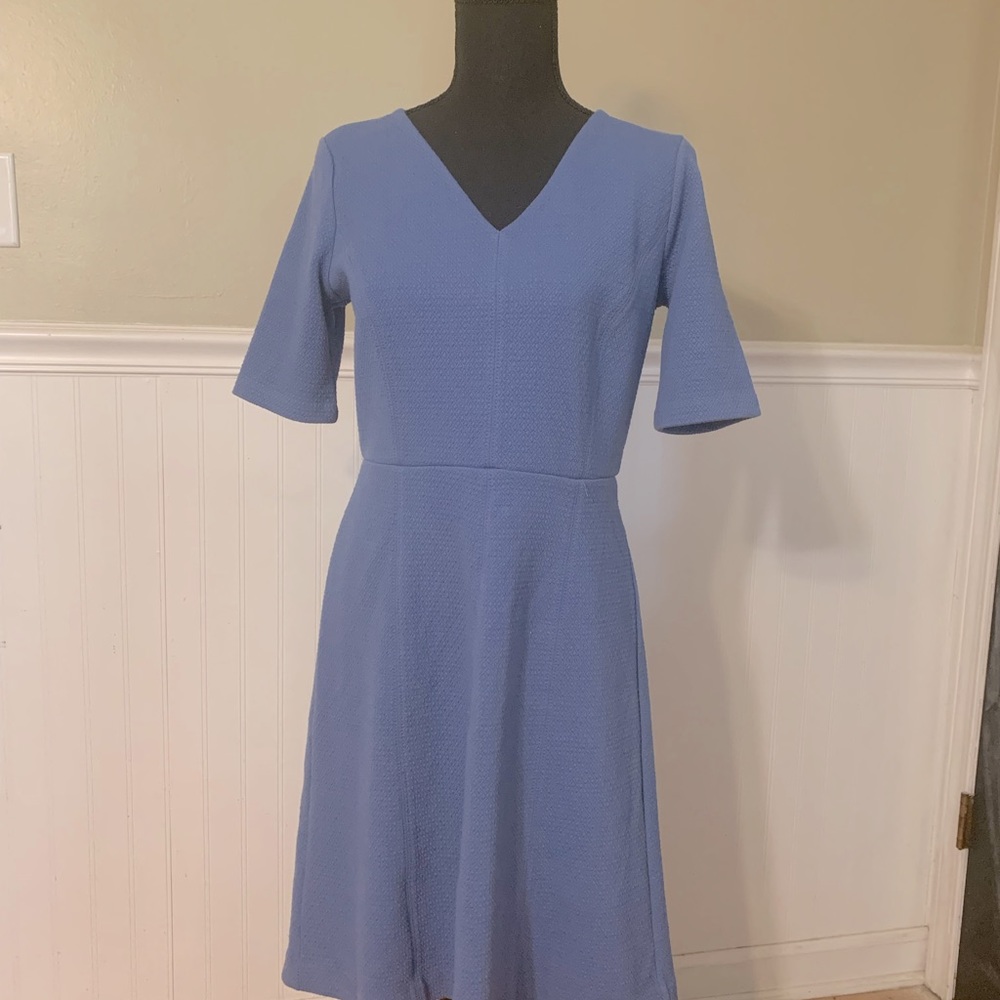 Ann Taylor Blue Ponte Knit Dress Size 6P